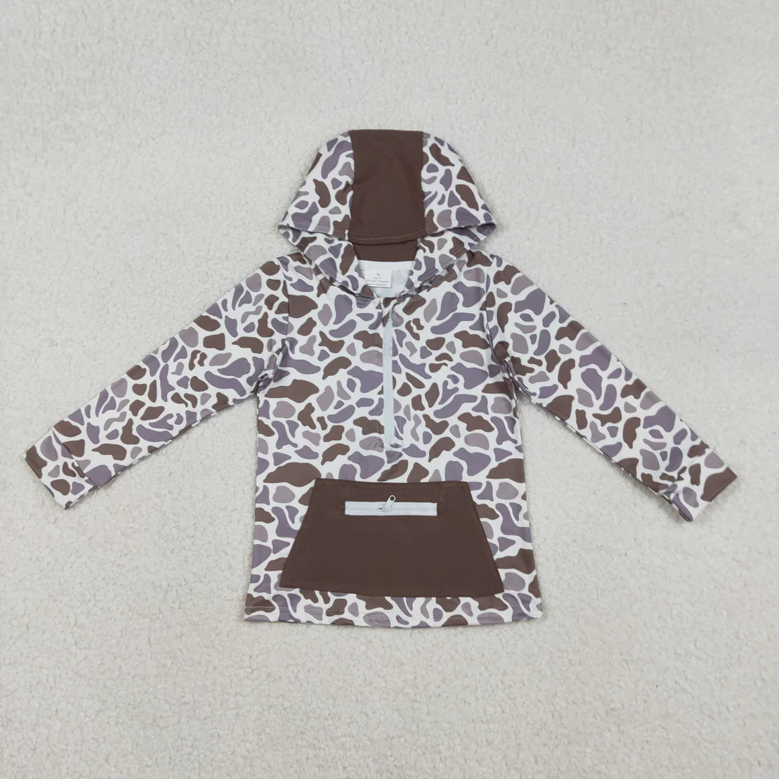 RTS NO MOQ Sibling Baby boys clothes Geometric pullover hooded long sleeve tops