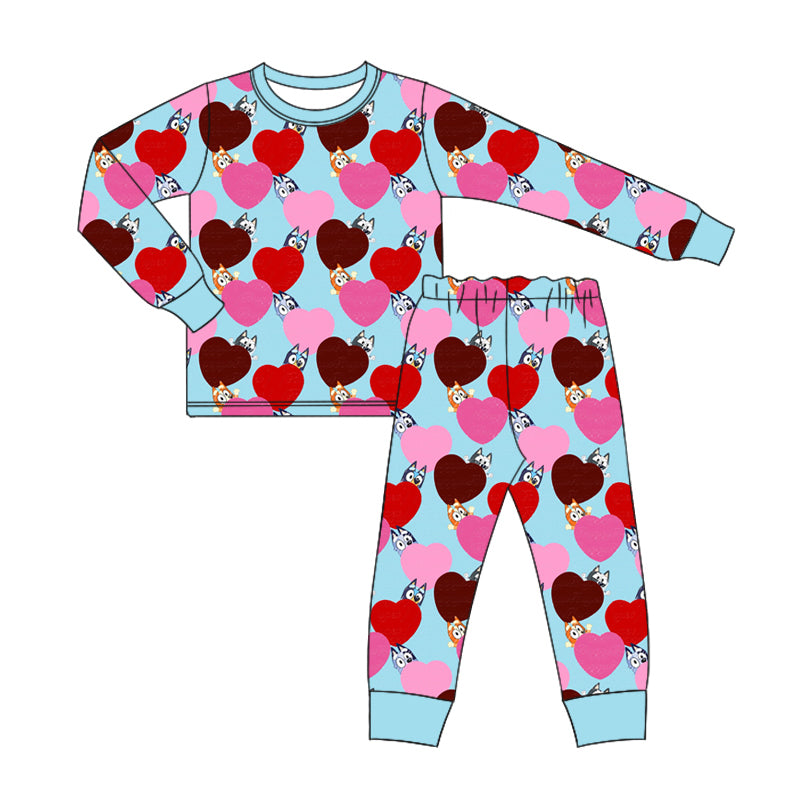 9.7 custom each style moq 5eta 4-6week baby boy clothes love rose red long sleeve pants sets
