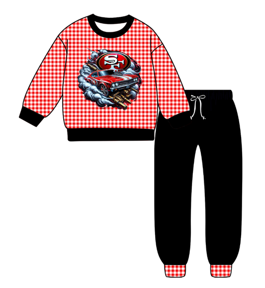 Custom moq 8 mix size milk silk summer teams baby girl clothes black long sleeve pants sets-25.9.29