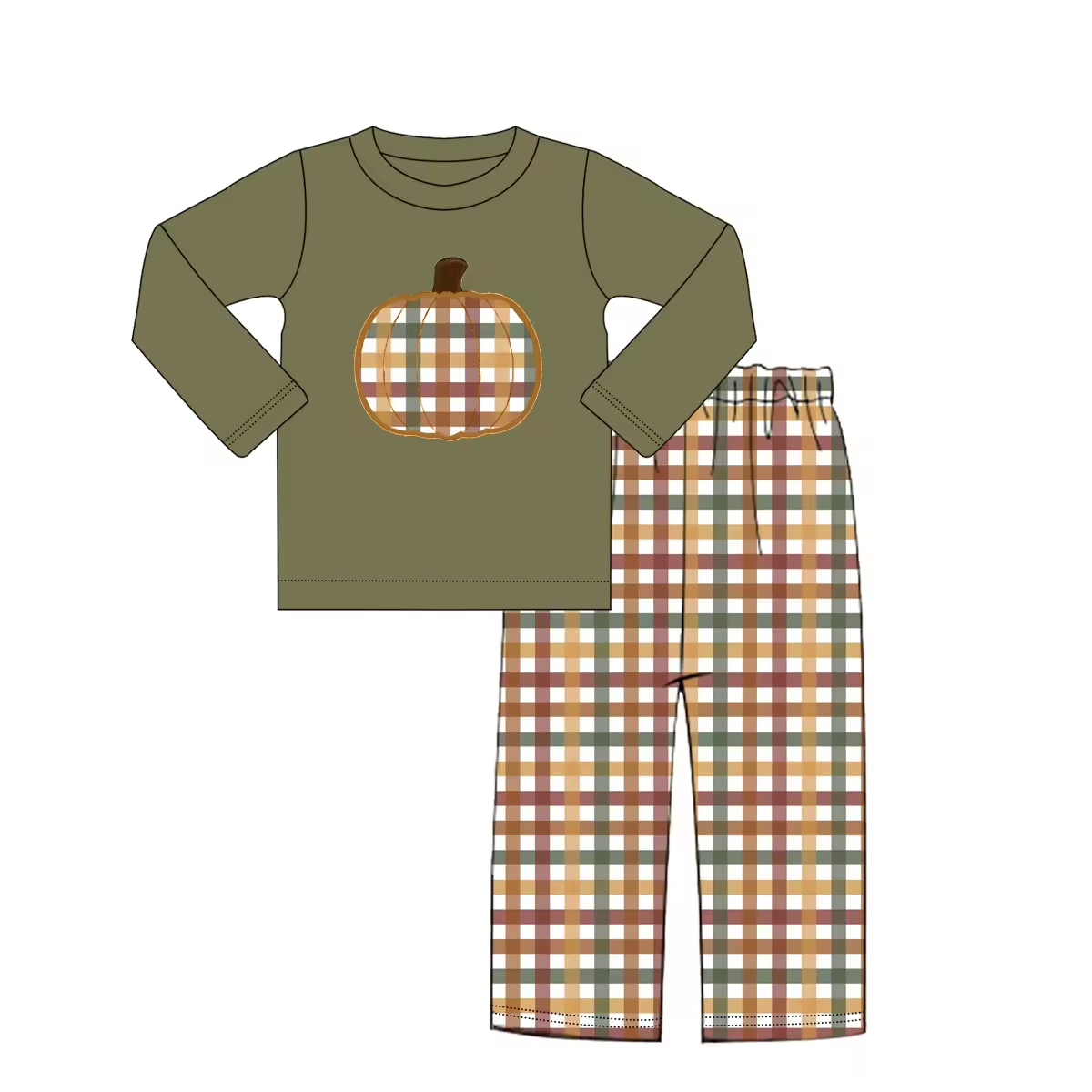 5.10custom each style moq 5eta 4-5week Sibling Sister pumpki prints green girls jumpsuits and dress and baby romper match family design