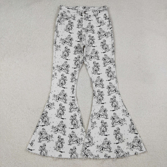RTS NO MOQ（In Stock) P0296 Adult White Horse Denim Pants