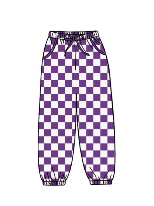 Custom moq 5 mix size milk silk summer teams baby boy clothes plaid long pants-25.9.5