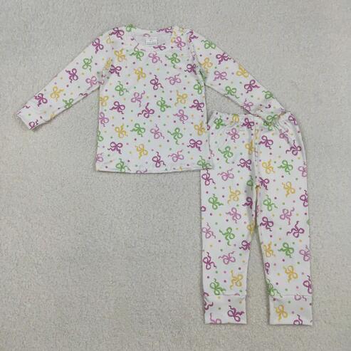 RTS NO MOQ Sibling Mardi Gras Baby Boys Girls Pajamas Clothing Set Infant Sleepwear