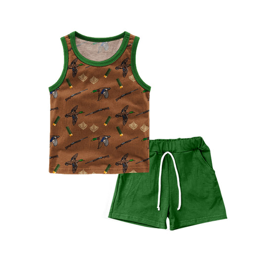 11.30 custom each style moq 5eta 4-6week Sibling Sister duck and baseball baby boy short sleeve shorts sets 1 and sets 2 match design