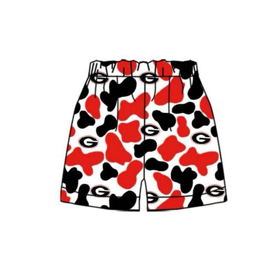 Custom moq 5 mix size milk silk baby boy clothes team red summer shorts-25.8.1