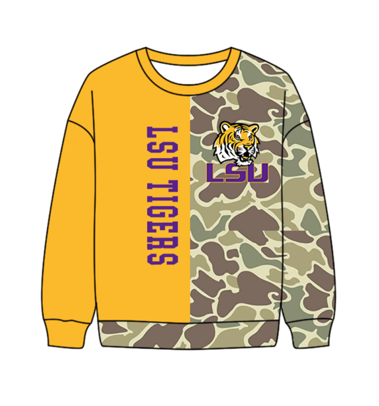 Custom moq 5 mix size milk silk summer team baby boys clothes camouflage long sleeve top-25.10.17