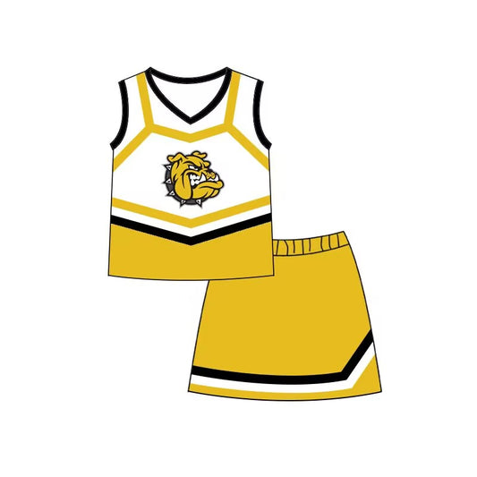 baby girls clothes team yellow summer outfits moq 5