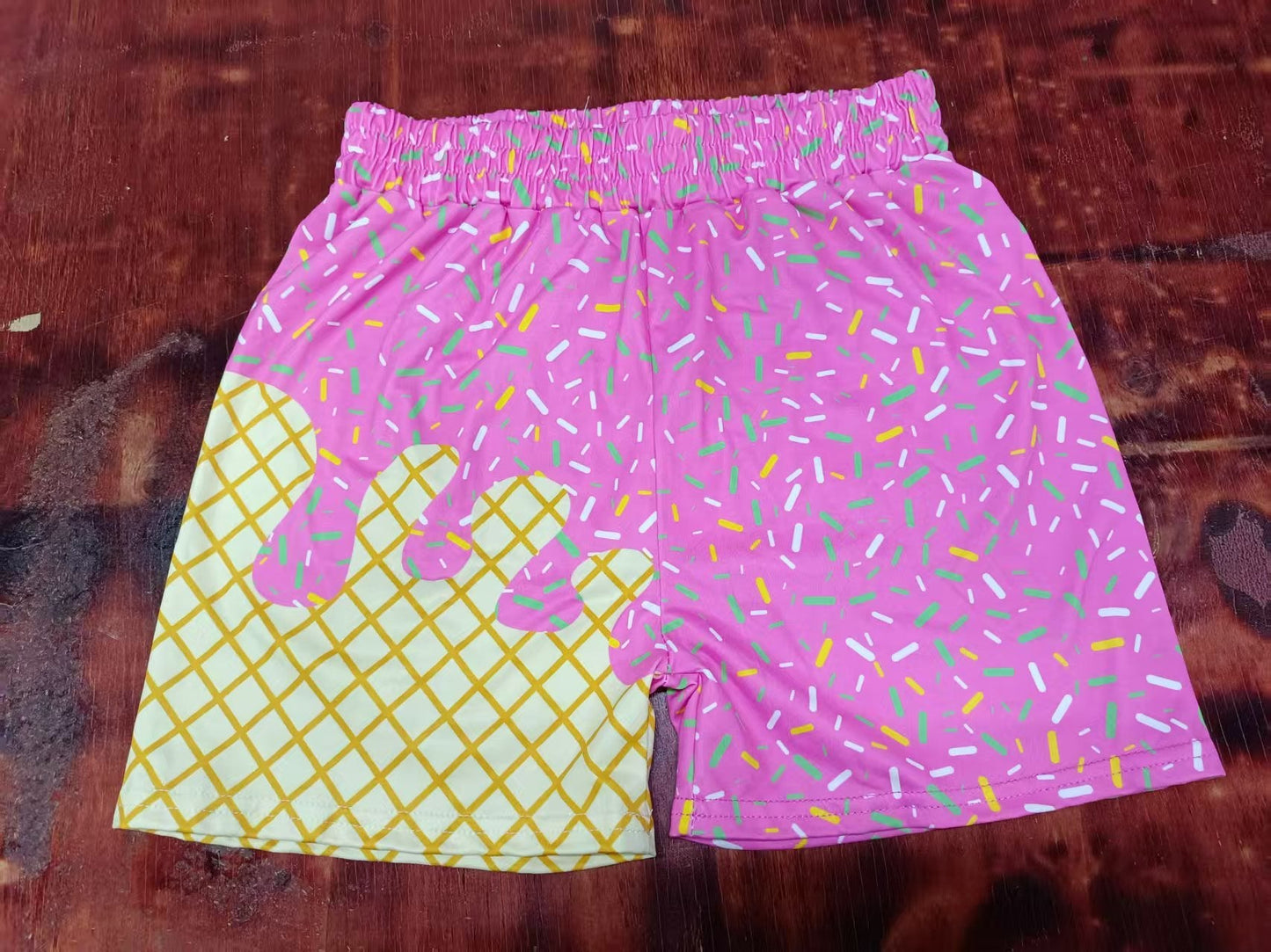 Custom moq 3 eta 6-7weeks kids clothes pink Beach Summer Shorts-25.5.12