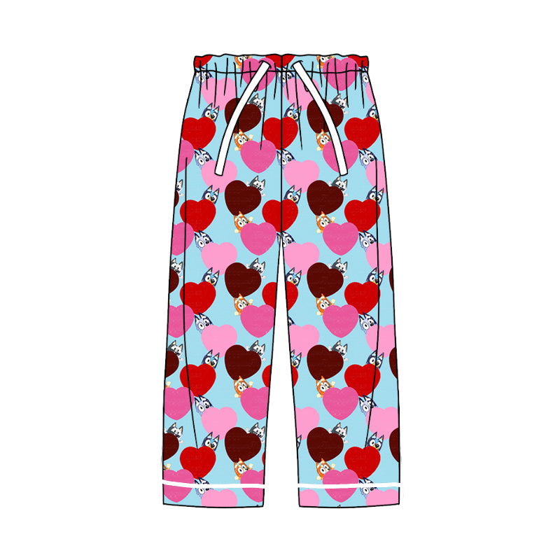 9.7 custom each style moq 5eta 4-6week adult clothes love rose red long pants adult man pants