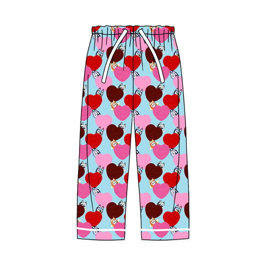 9.7 custom each style moq 5eta 4-6week adult clothes love rose red long pants adult man pants