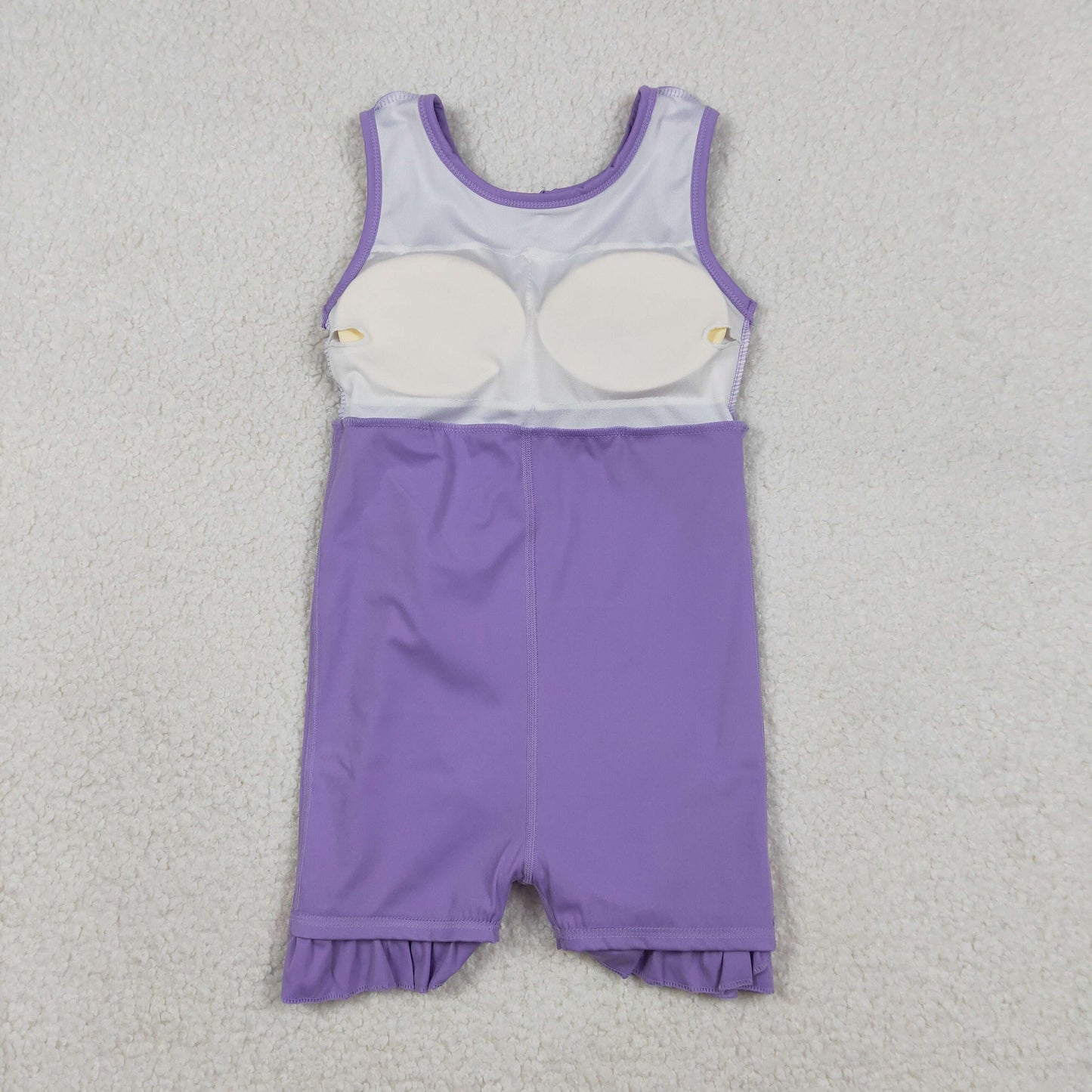 RTS NO MOQ（In Stock) Solid Purple Bow-Trimmed Sleeveless Yoga Dress