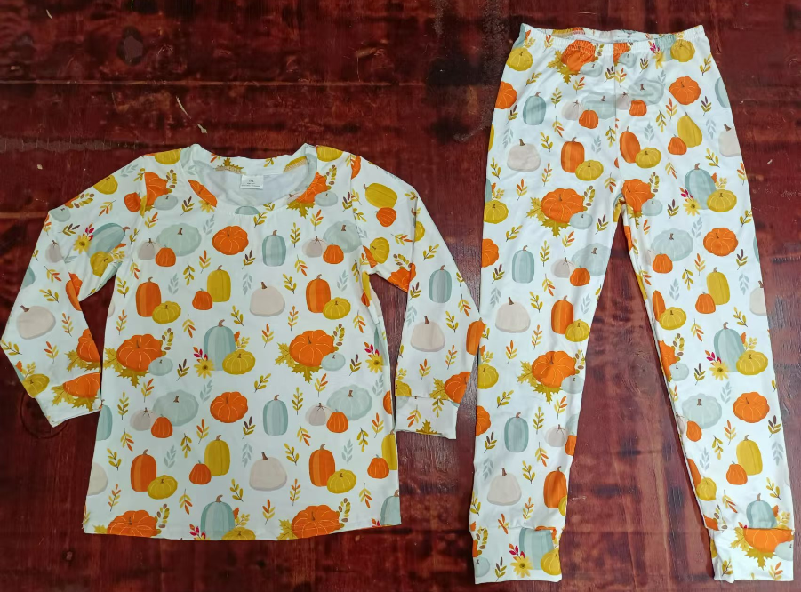 Custom moq 3 eta 6-7weeks Pumpkin Leaf Orange Long Sleeve Suit