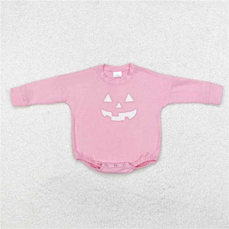 RTS NO MOQ（In Stock) LR1573 Embroidered halloween long-sleeved jumpsuit