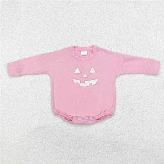 RTS NO MOQ（In Stock) LR1573 Embroidered halloween long-sleeved jumpsuit