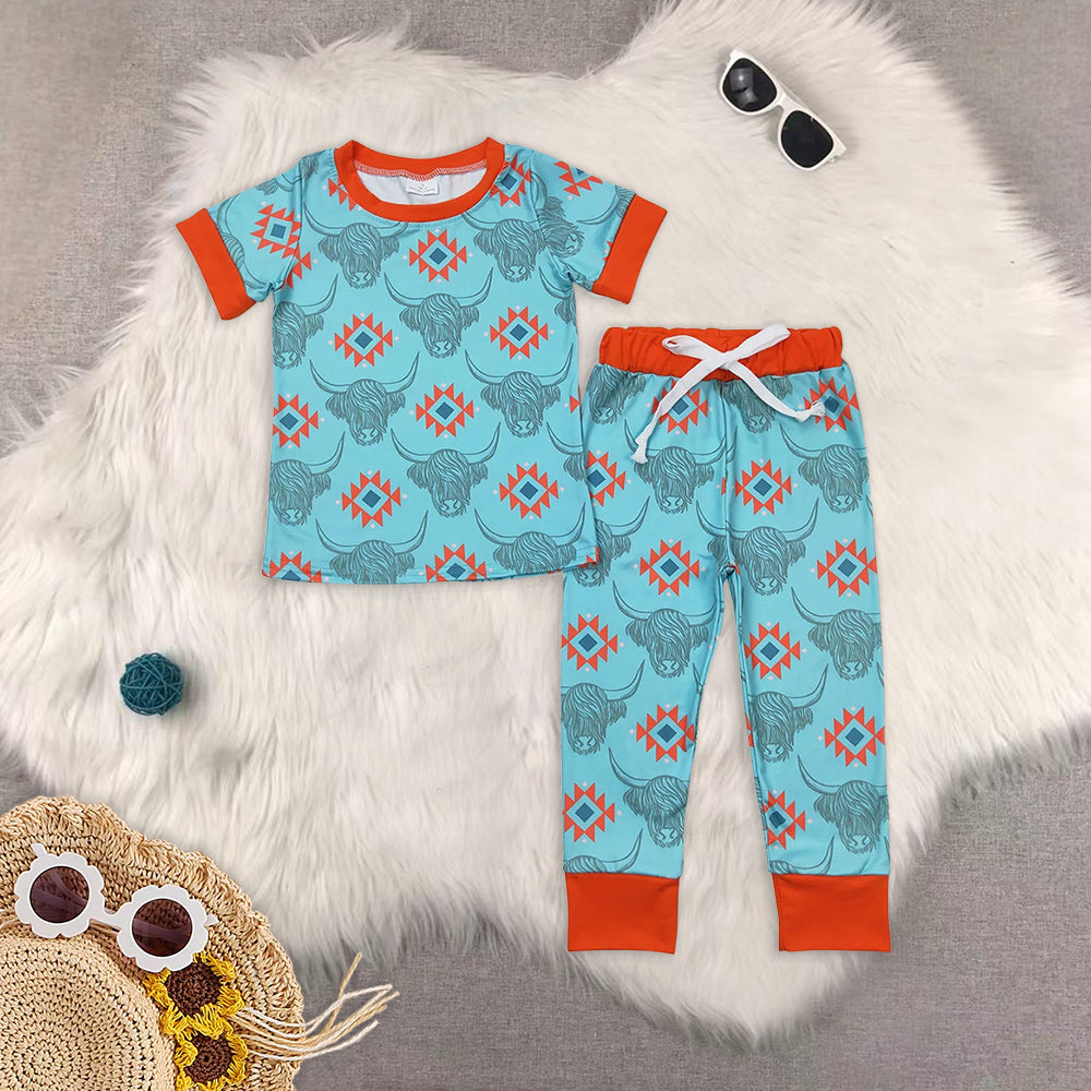 RTS NO MOQ Girls short sleeve pants Sets