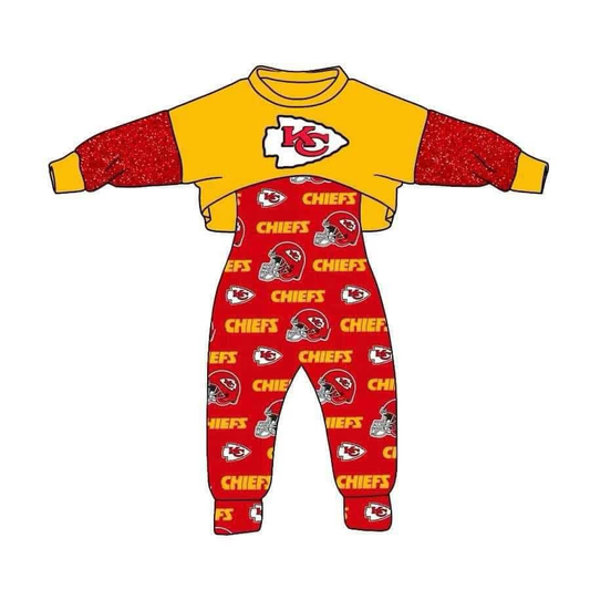 Custom moq 3 tat about 6-8 weeks baby girls clothes long sleeve and long pants 2pcs suit
