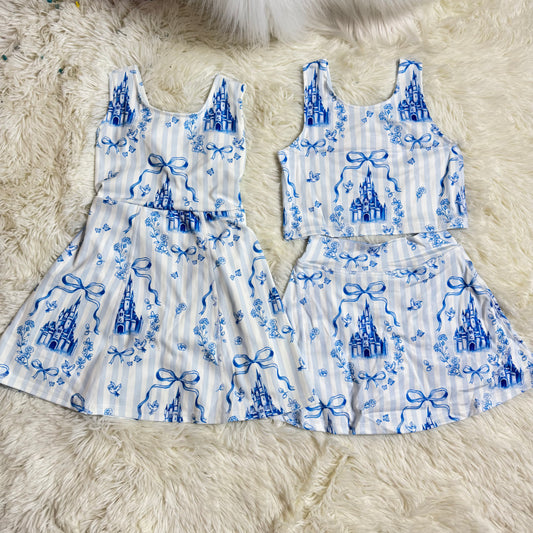 RTS NO MOQ Sibling baby Girls clothes yoga Dream short sleeve Clothes Sets dress