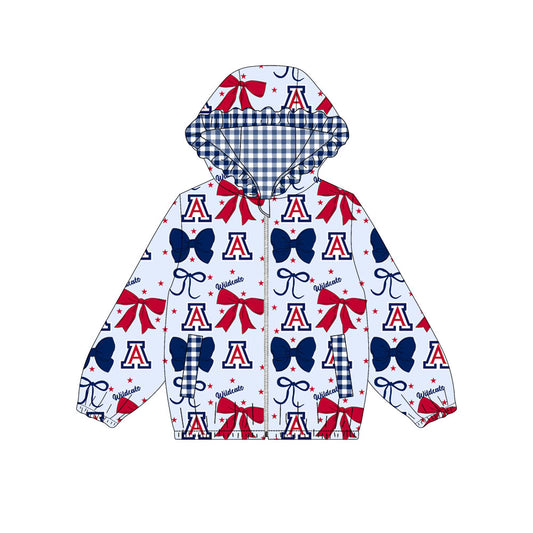 1003-Custom moq 8 mix size milk silk summer team baby girls clothes bow red and blue hooded long sleeve top-25.10.9