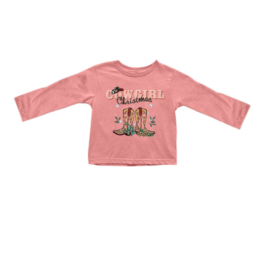 9.7 custom each style moq 5 eta 4-6week baby boys clothes cowgirl pink long sleeve top