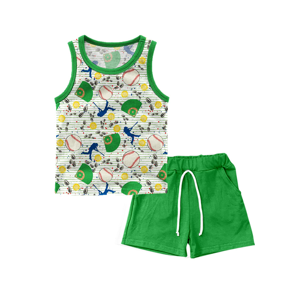 11.30 custom each style moq 5eta 4-6week Sibling Sister duck and baseball baby boy short sleeve shorts sets 1 and sets 2 match design