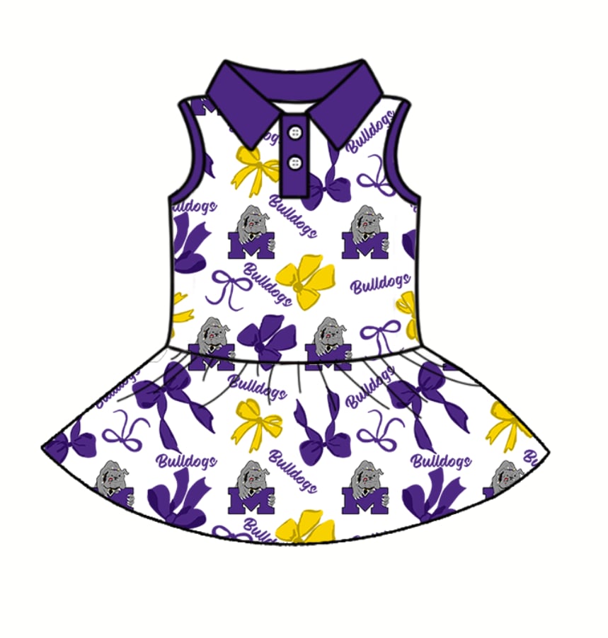 Custom moq 5 mix size milk silk baby girls clothes team sport teams Purple striped kids clothes for summer