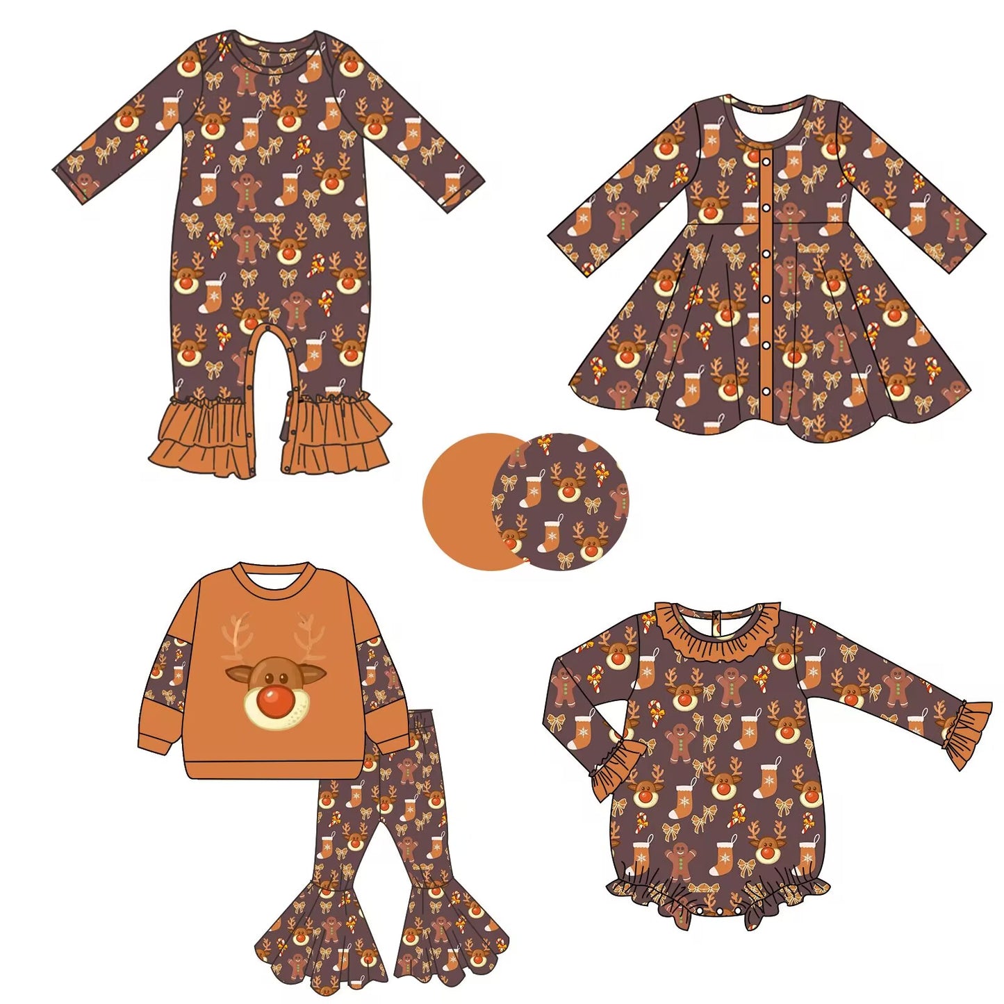 Custom moq 5 each style eta 6-7weeks baby girl clothes long sleeve pants set and dress and romper 2-25.8.29
