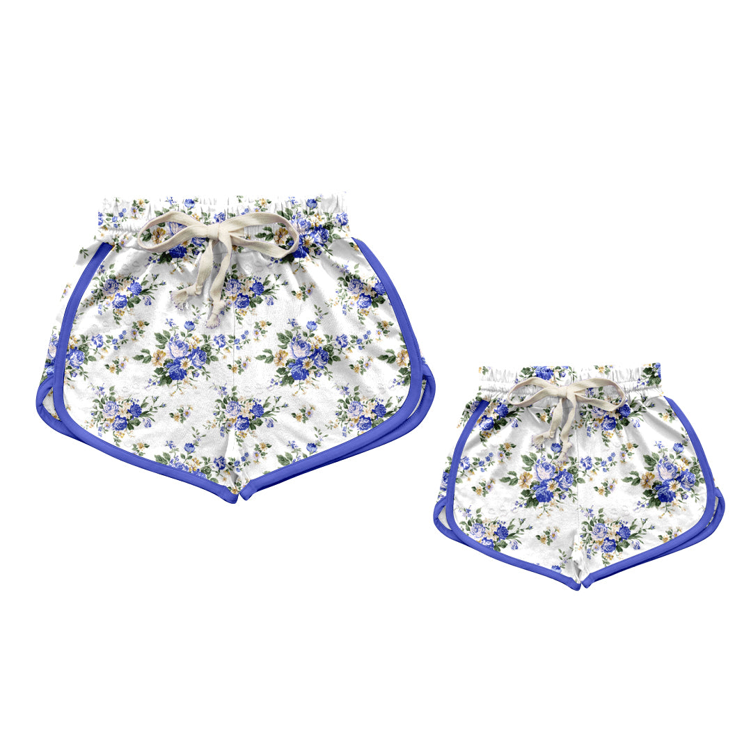 12.10 custom each style moq 5eta 4-6week Sibling Sister floral adult clothes and kids shorts and adult shorts match design