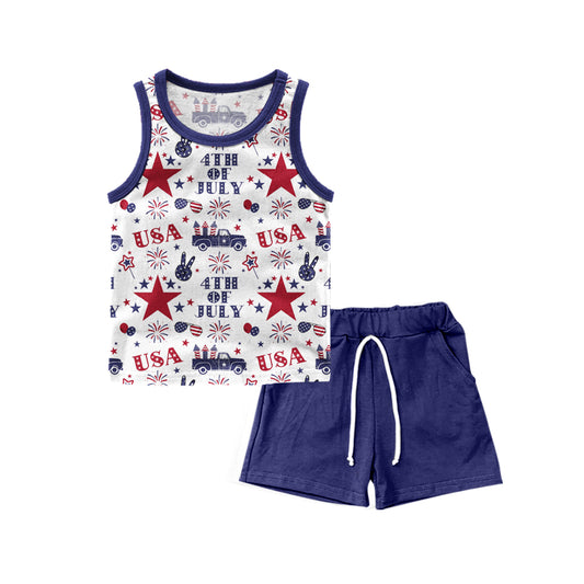 11.30 custom each style moq 5eta 4-6week Sibling Sister USA and horse baby boy short sleeve shorts sets 1 and sets 2 match design