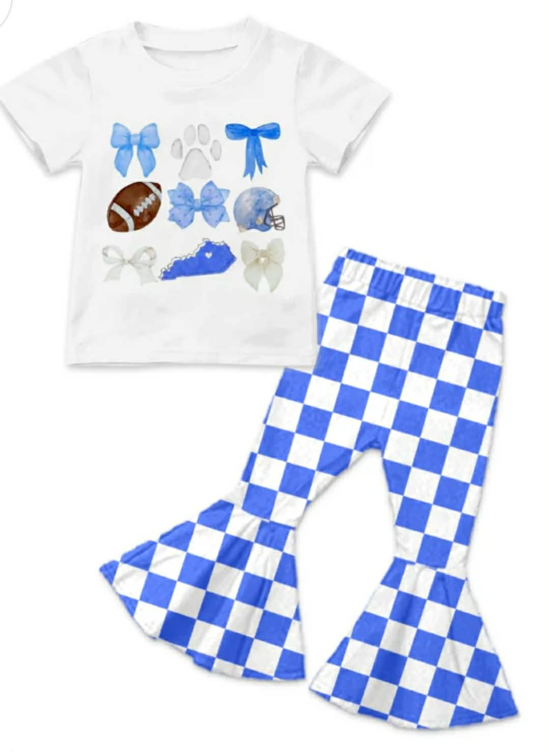Custom moq 5  mix size custom  moq 5 mix size Blue plaid short-sleeved shirt and trousers suit