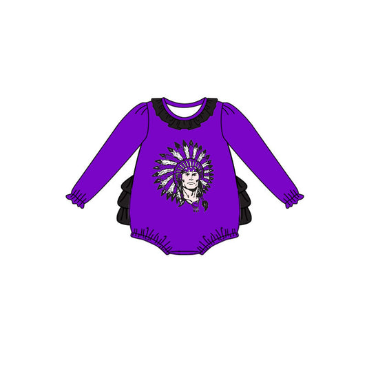 Custom moq 5 mix size milk silk baby girl clothes cute purple long seeve romper-25.10.20