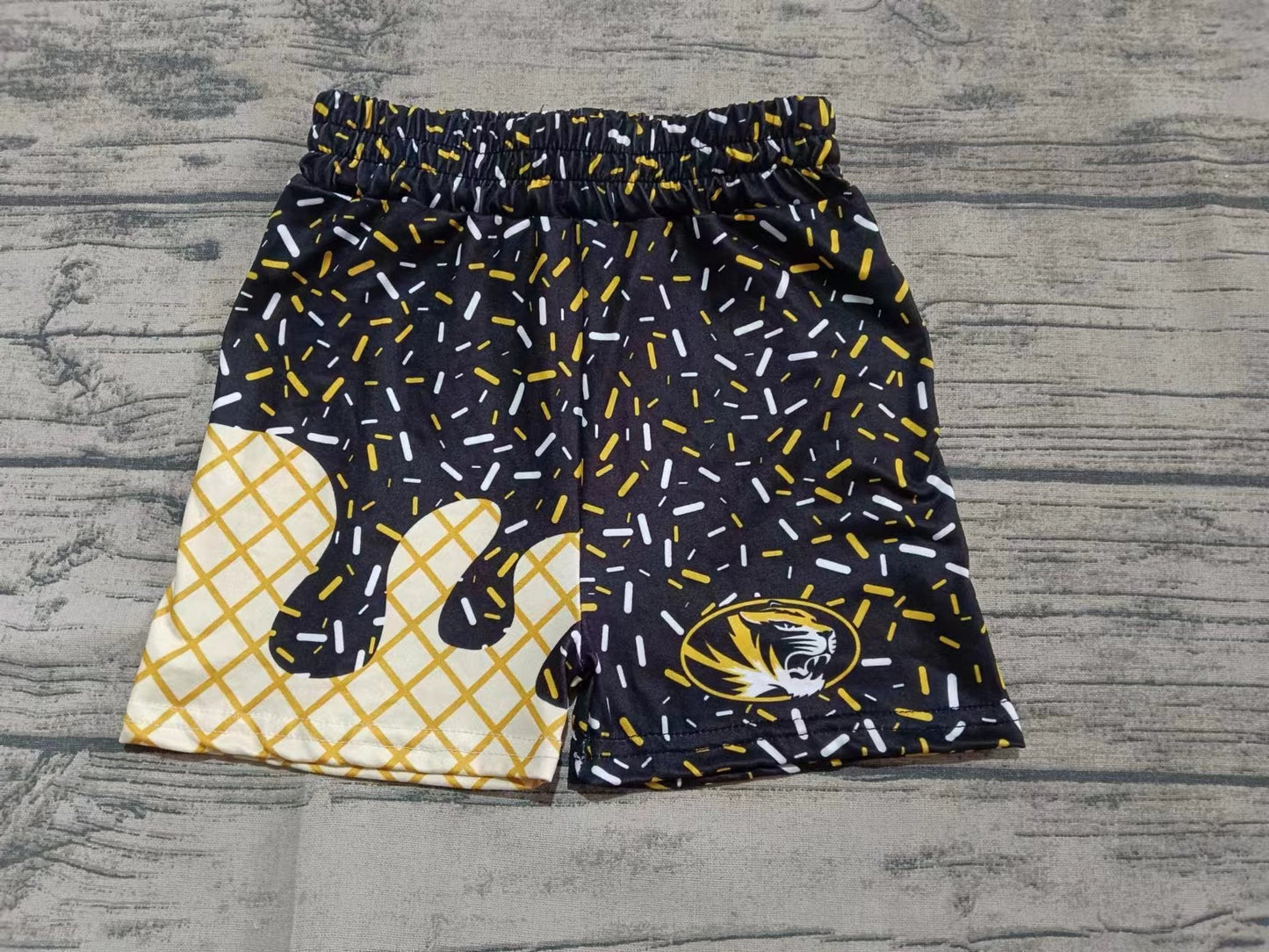 Custom moq 3 eta 6-7weeks kids clothes black Beach Summer Shorts