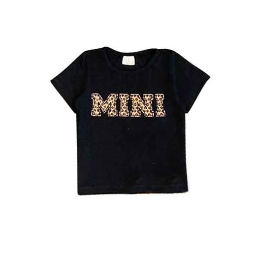 custom  no moq  eta 5-6weeksdeadline time  May 22  mimi black top kids t-shirt