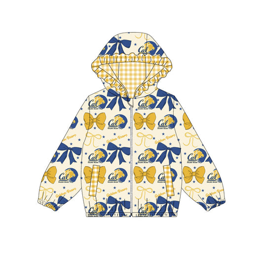 1003-Custom moq 8 mix size milk silk summer team baby girls clothes bow yellow and blue hooded long sleeve top-25.10.9
