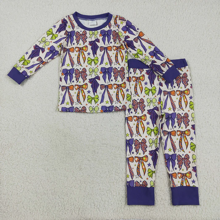 RTS Sibling baby girl clothes bow long Sleeve pants sets and rompers