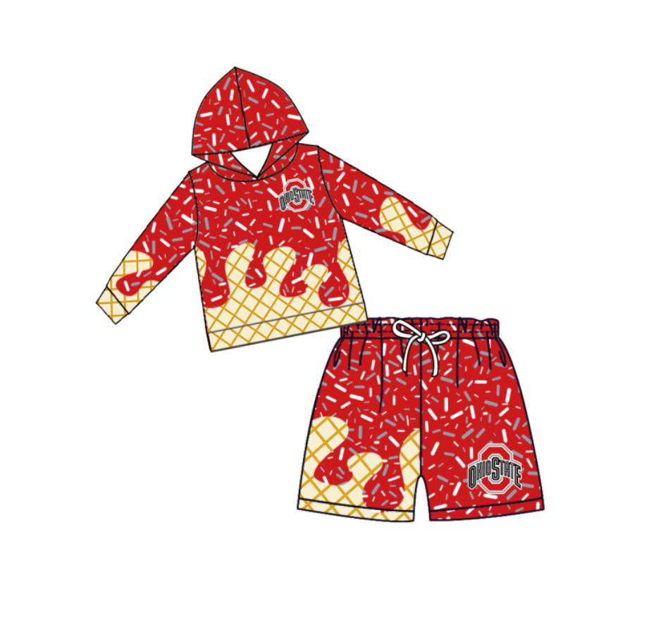 Custom moq 5 mix size milk silk summer teams baby girls clothes camouflage hooded long sleeve pants sets 2 and girl sets and tops shorts sets-25.9.9