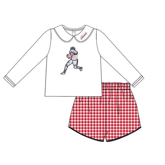 Custom summer teams baby girls clothes team long sleeve shorts sets 3 and rompers 3-25.7.26