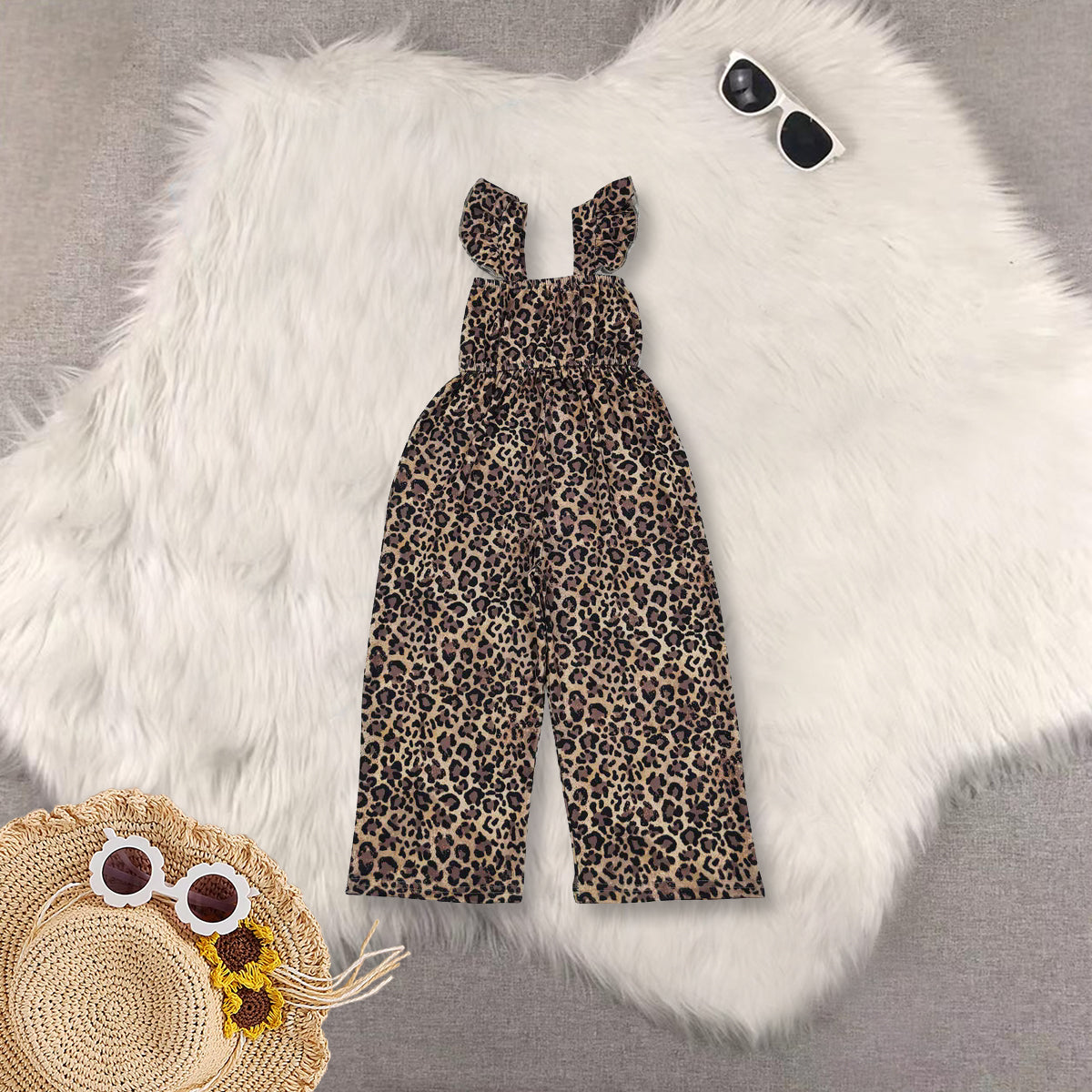 RTS Sibling Baby girls clothes flying sleeve jumpsuits