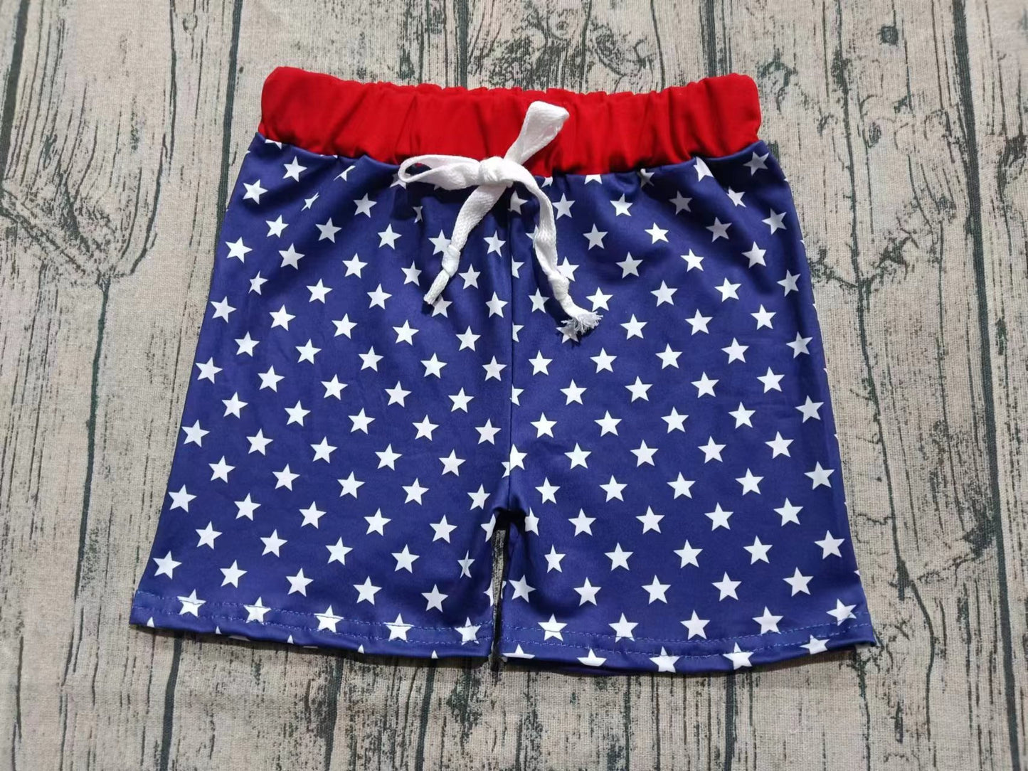 Custom moq 3 eta 6-7weeks baby boys clothes stars blue Summer Shorts-25.5.29