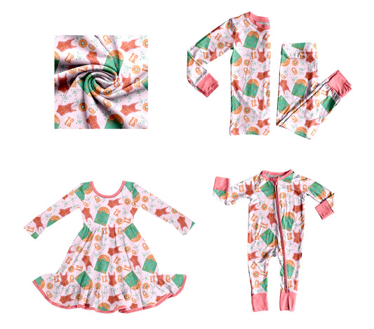 25.8.28 custom each style moq 5eta 4-6week Sibling Sisters baby girl long sleeve pants sets and dress and rompers match family design