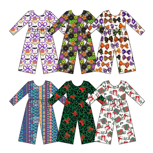 custom each style moq 5 eta 4-6week Sibling Sisters baby girl long sleeve jumpsuit 6-25.8.11