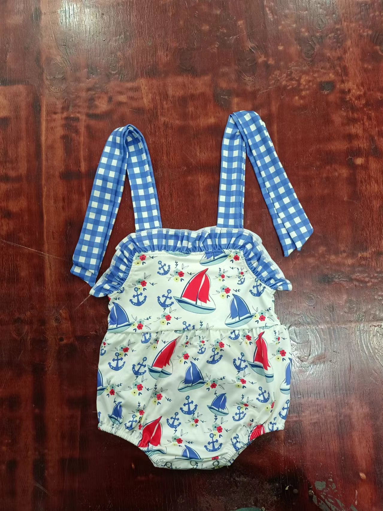 baby girls clothes boat suspender Summer Romper