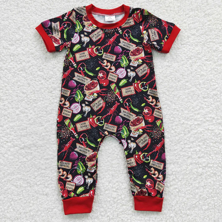 RTS Boys and girls lobster Short Sleeve Shorts sets dress romper