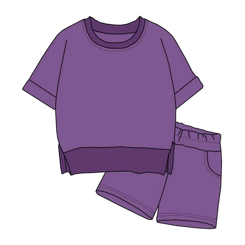 Custom moq 5 each style eta 6-7weeks baby girl clothes short sleeve shorts sets-25.7.24