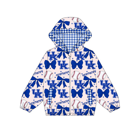 1001-Custom moq 8 mix size milk silk summer team baby girls clothes bow blue hooded long sleeve top-25.10.9
