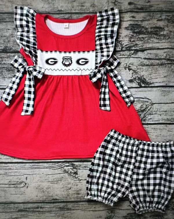 Deadline August 14 custom no moq  eta 6-7weeks Red short-sleeved shorts suit plaid suit