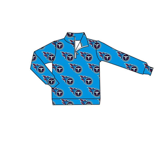 custom moq 5 tat about 4-6 weeks Boys blue Zipper Cotton Milk Silk Jacket Pullover