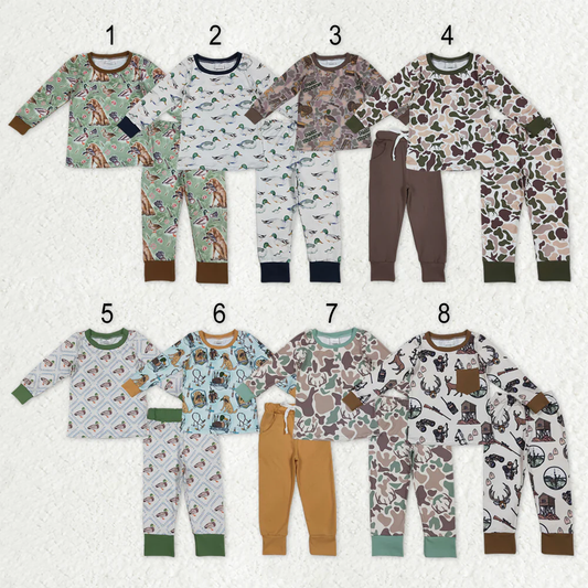 RTS NO MOQ Sibling Baby boy clothes duck long-sleeved pants sets