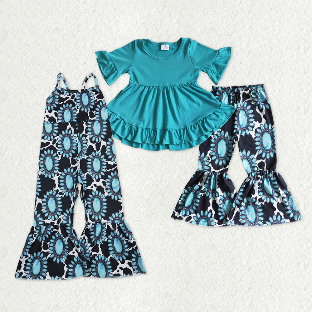 RTS NO MOQ Sibling Baby girls Clotheslong-sleeved pants sets and jumpsuit