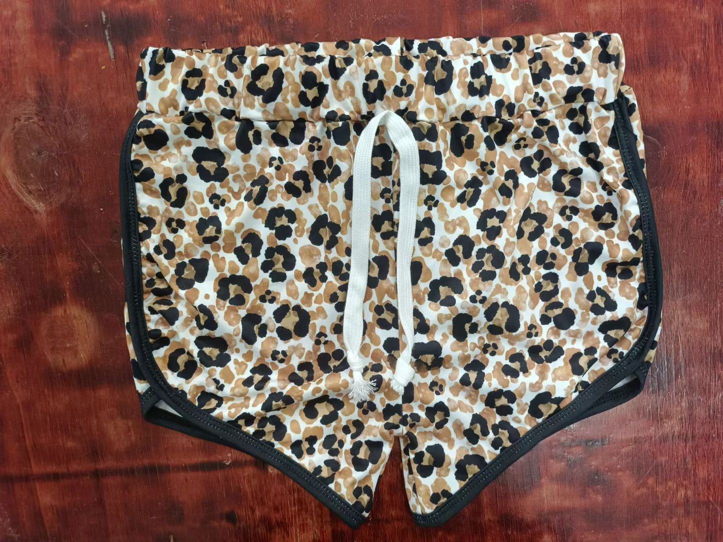 custom moq  eta 5weeks summer gray baby girls clothes leopard shorts girl shorts