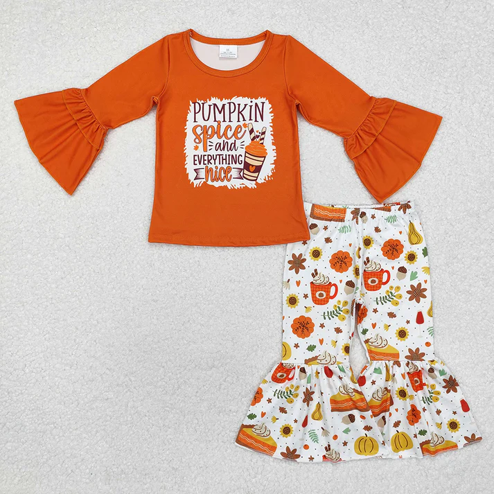 RTS NO MOQ Sibling baby girl clothes fall Halloween bow long sleeve pants Sets